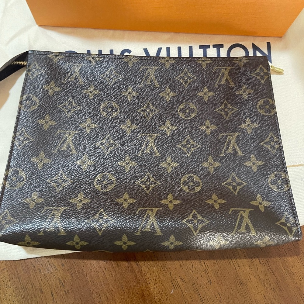 Louis Vuitton Monogram Toiletry Pouch in Brown